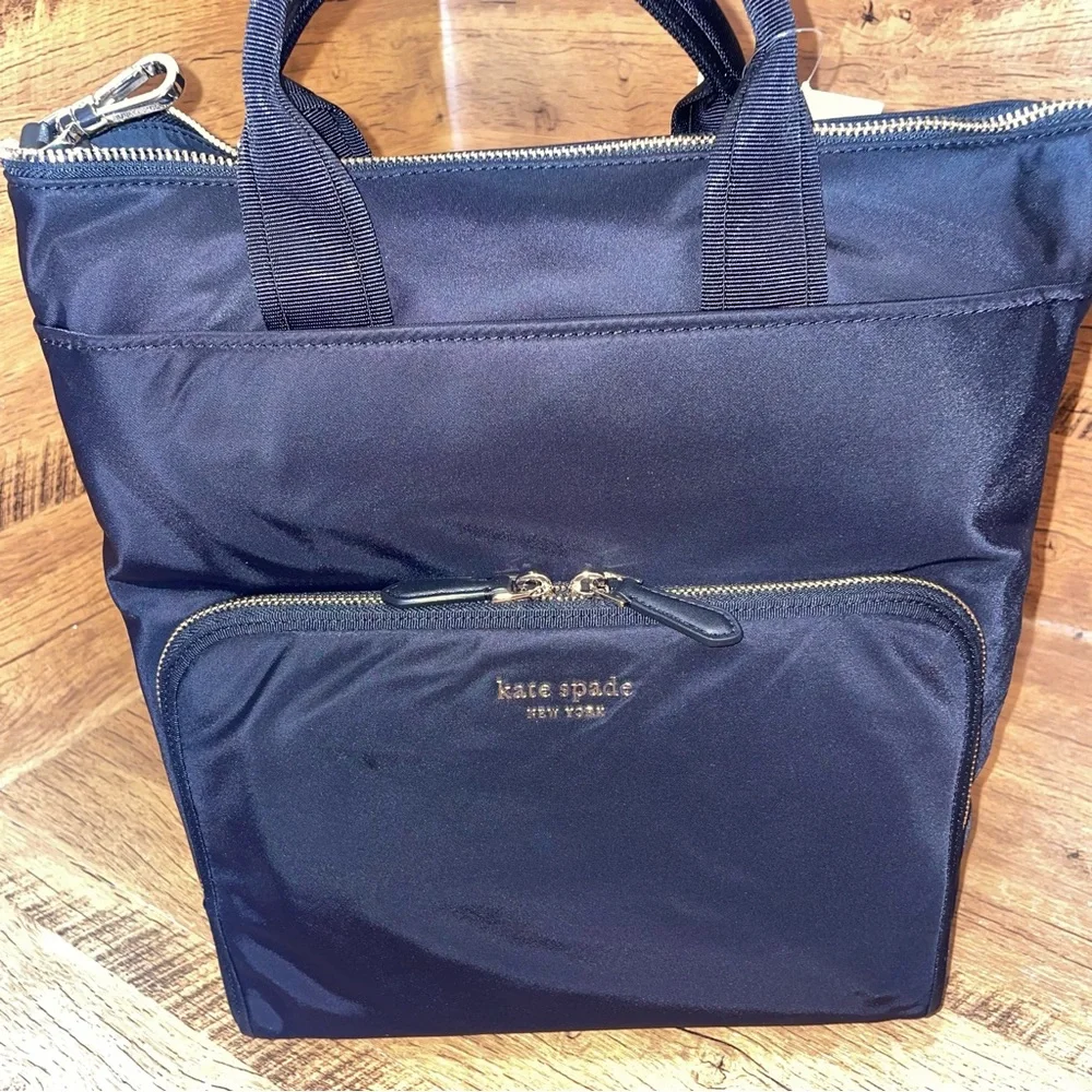Kate Spade Little Better Sam Nylon Medium Convertible Backpack Sunshine black
